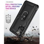 Wholesale Tech Armor Ring Stand Grip Case with Metal Plate for Samsung Galaxy A02S (Black)